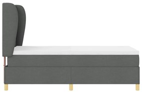 Cama Box Spring com Colchão VidaXL Cinza Escuro 100x200 cm Tecido
