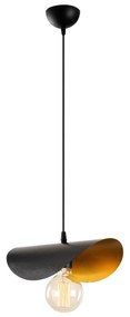 Chandelier Sivani – Preto e Dourado – 30 x 17 cm