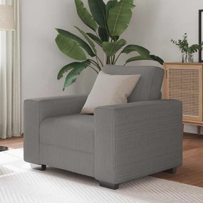 vidaXL Poltrona 60 cm tecido corduroy cinzento-claro