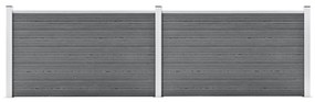 vidaXL Painel de vedação para jardim 353x106 cm WPC cinzento