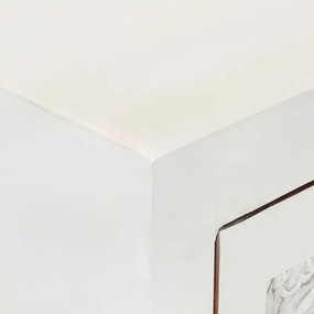 Aparador 55x30x90 cm madeira de acácia maciça branco