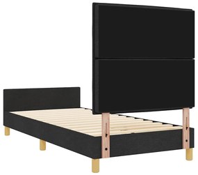 Cama vidaXL Preta 100x200 cm em Tecido