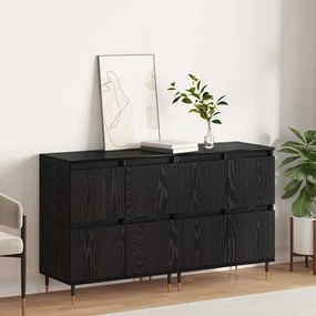 vidaXL Aparadores 2 pcs Carvalho preto 120 x 35 x 70 cm