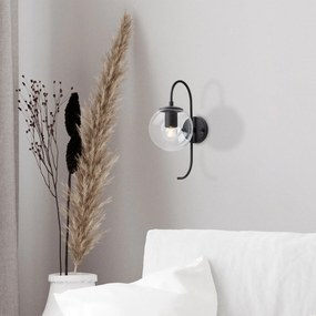 Candeeiro de Parede Jewel – Preto – 15 x 27 cm