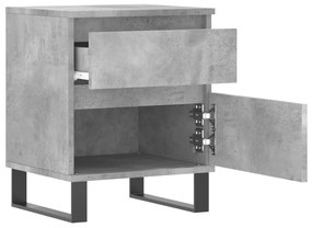 Mesas de cabeceira 2 pcs derivados de madeira cinzento cimento