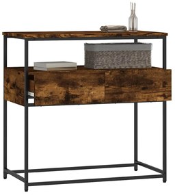 Mesa consola 75x40x75 cm derivados de madeira carvalho fumado
