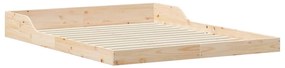 Estrutura da Cama Castanho 140 x 220 cm Madeira de pinho maciça