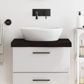vidaXL Bancada p/ WC 60x60x(2-6)cm madeira tratada maciça castanho
