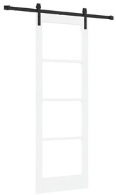 Porta Deslizante vidaXL com Conjunto de Ferragens 'ORKDAL'Branca 73,5x
