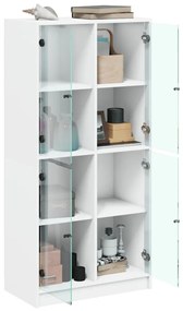 Armário alto c/ portas 68x37x142 cm derivados de madeira branco