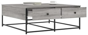 Mesa de centro 100x99x40 cm derivados madeira cinzento sonoma