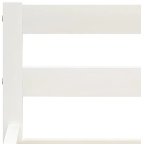 Estrutura de cama 120x200 cm madeira pinho maciço branco
