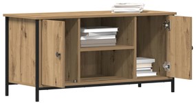 Mesa de TV vidaXL Carvalho Artesanal 100x40x50 cm Madeira Derivada e A