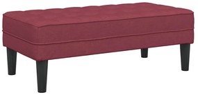 Banco vidaXL Vermelho Vinho 113x57x39 cm Tecido
