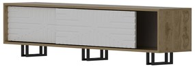 Móvel TV Askal – Carvalho e Branco – 180x47,4x35 cm