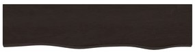 Prateleira de parede 80x20x6cm carvalho tratado castanho-escuro