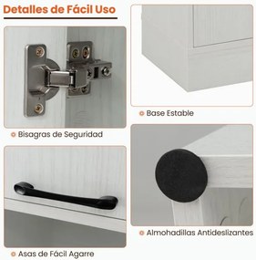 Armário de despensa para cozinha 56 x 30 x 190 cm com portas e prateleiras cinza claro
