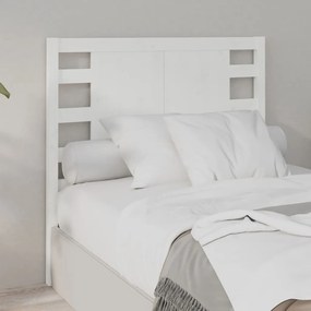 vidaXL Cabeceira de cama 106x4x100 cm pinho maciço branco