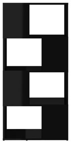 Estante/divisória 60x24x124,5 cm preto brilhante