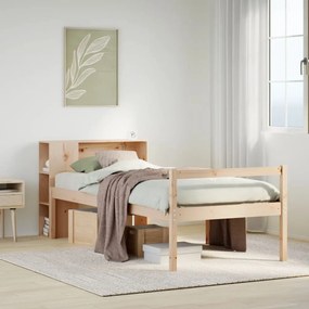 Cama com estante sem colchão 100x200 cm pinho maciço