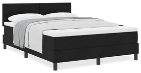 Cama Box Spring com Colchão Preta 140x200 cm Tecido