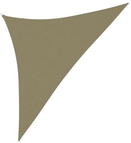 Para-sol estilo vela tecido oxford triangular 4x4x5,8 m bege