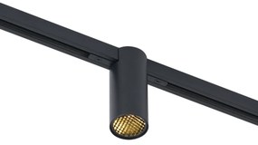 Foco moderno preto para sistema de calhas monofásico GU10 35mm - Slimline Nubee Honey Moderno