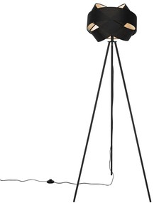Candeeiro de pé moderno preto - Cloth