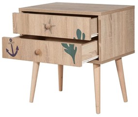 Mesa de Cabeceira City Two – Multicolor – 60x61x40 cm