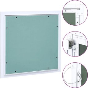 vidaXL Painel acesso moldura de alumínio e gesso cartonado 200x200 mm