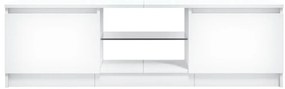 Móvel de TV com luzes LED 120x30x35,5 cm branco