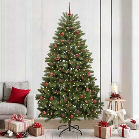 vidaXL Árvore de Natal Artificial Verde 240 cm PVC e Metal