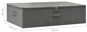 Caixa de arrumação tecido 70x40x18 cm antracite