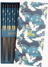Pauzinhos de bambu Crane, 5 pares