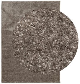 Tapete de pelo alto aspeto brilhante ISTAN 200x280 cm cinzento