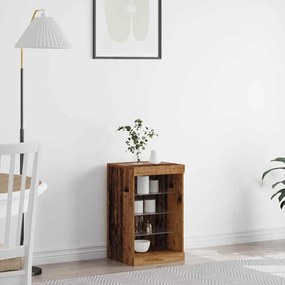 vidaXL Aparador LED Madeira antiga 41 x 37 x 67 cm Madeira processada