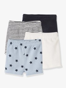 Lote de 4 calções, para bebé azul escuro bicolor/multicolor
