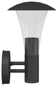Candeeiros de parede p/ exterior 2 pcs aço inoxidável preto