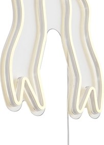 Candeeiro de parede néon branco quente Incl. LED - Bow