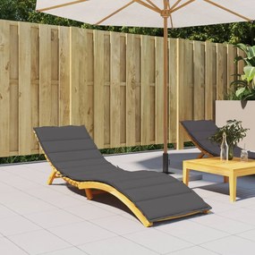vidaXL Almofadão p/ espreguiçadeira 200x70x3cm tecido oxford antracite