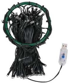 Cordão de luzes árvore de Natal 180 luzes LED 180cm branco frio