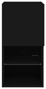 Móvel de TV c/ luzes LED 30,5x30x60 cm preto