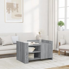 Mesa de centro 80x50x50 cm derivados de madeira cinzento sonoma