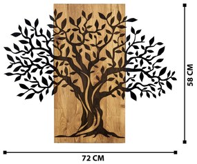 Acessório Decorativo de Parede Sogut – Preto Nogueira – 72 x 58 cm
