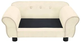 Sofá para cães 72x45x30 cm pelúcia cor creme