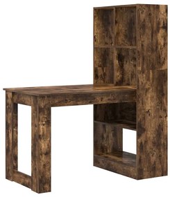 Mesa com prateleira com armazenamento Carvalho fumado 122 x 67 x 145 c