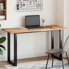 vidaXL Tampo de mesa retangular 140x60x2 cm madeira de acácia maciça