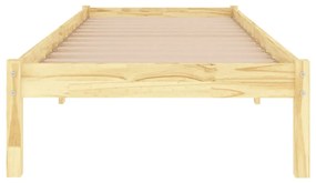 Estrutura de cama 90 x 200 cm madeira de pinho maciça