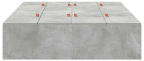 Cama com Armazenamento Cinza Concreto 120x200 cm