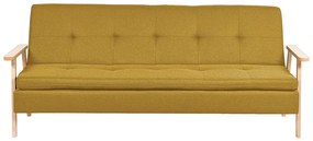 Sofá-cama 3 lugares em tecido amarelo TJORN Beliani